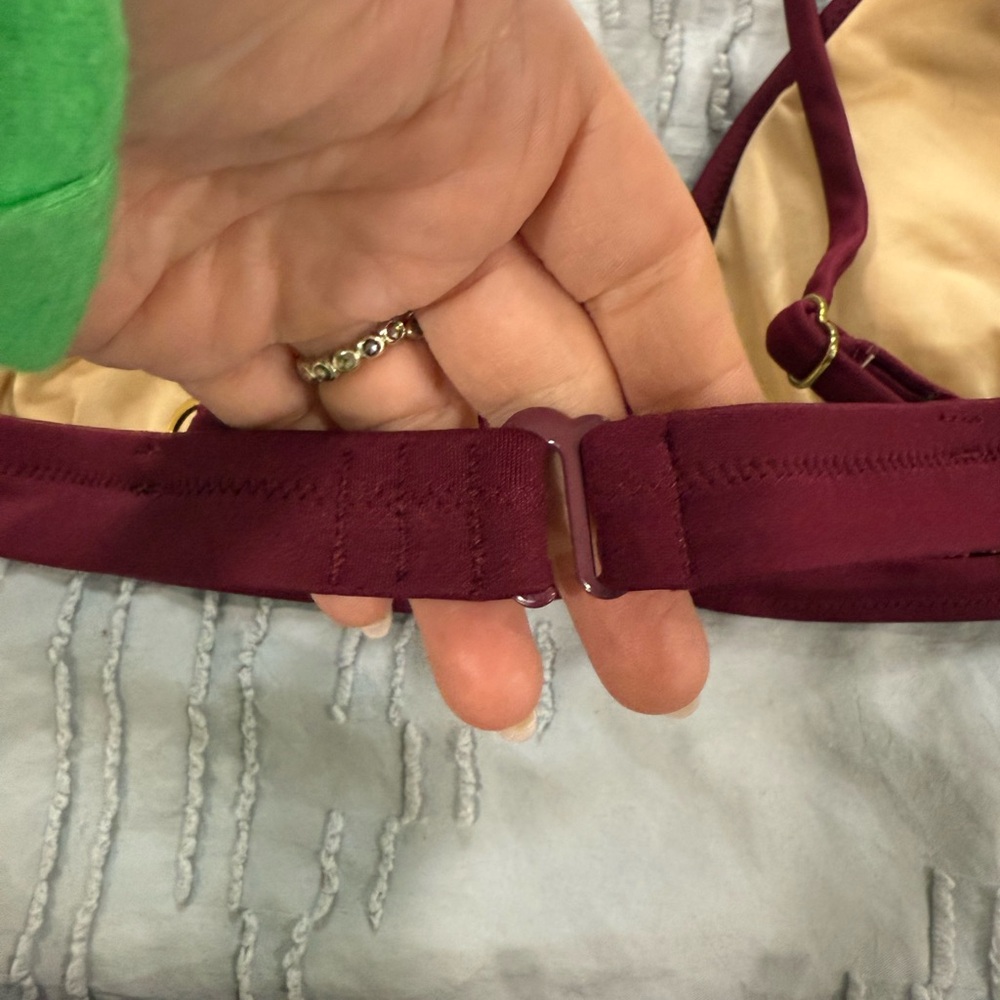 JCREW Women's Burgundy Bikini Set Small - Picture 9 of 10